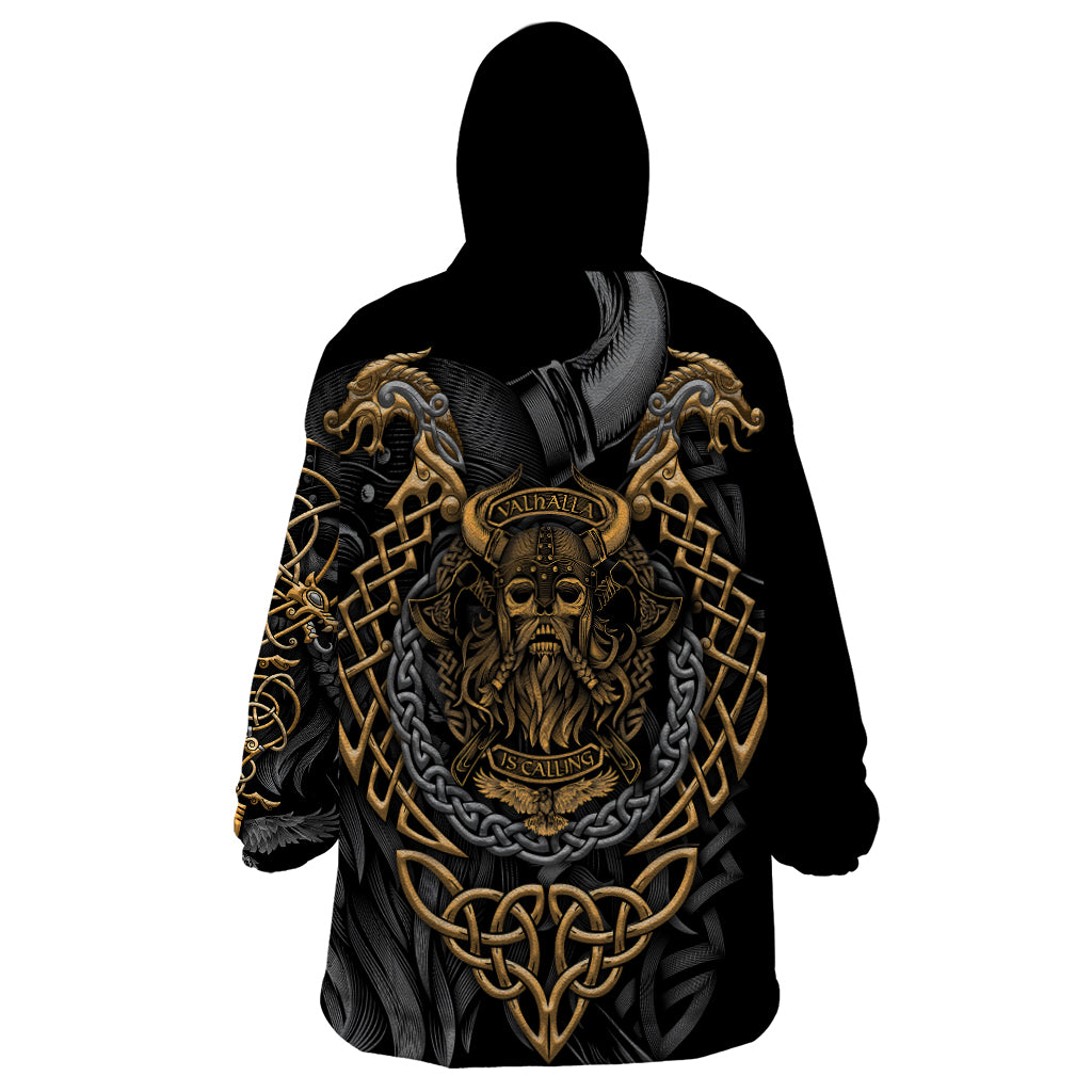 Viking Warrior Tatto Wearable Blanket Hoodie Valhalla Is Calling - Wonder Print Shop