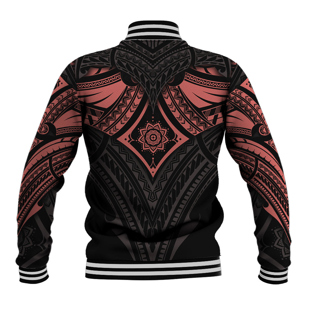 Feminine Polynesian Baseball Jacket Mandala Tattoo Style - Wonder Print Shop