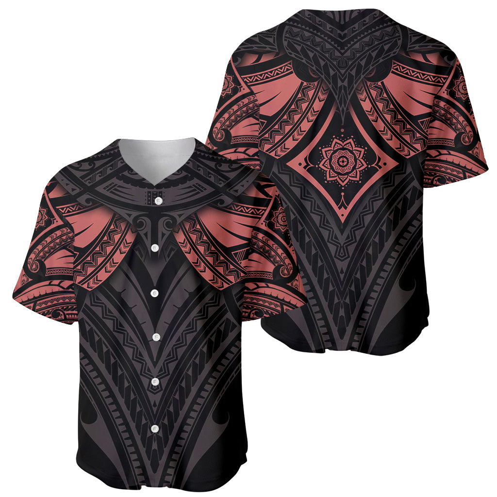 Feminine Polynesian Baseball Jersey Mandala Tattoo Style - Wonder Print Shop
