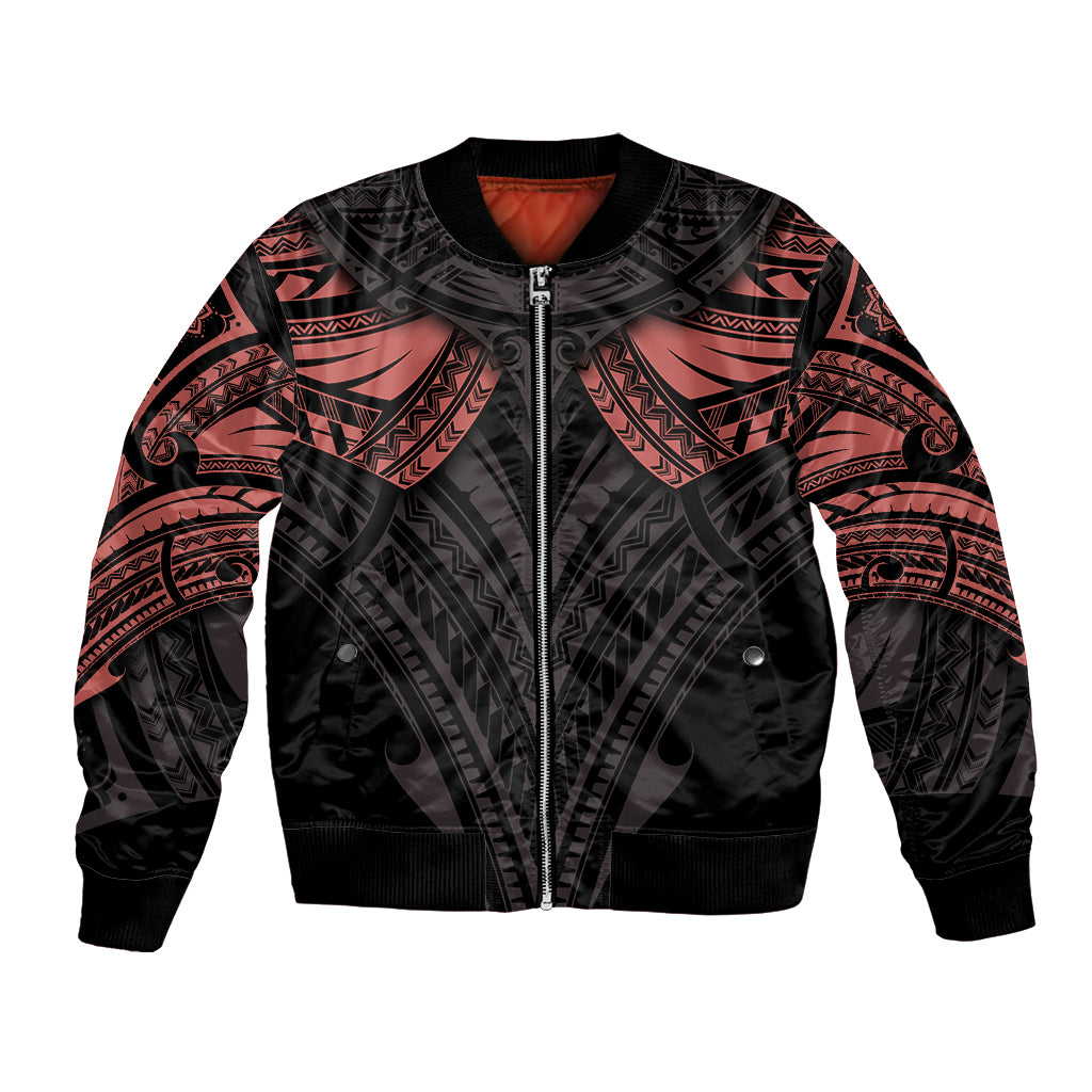 Feminine Polynesian Bomber Jacket Mandala Tattoo Style - Wonder Print Shop