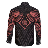 Feminine Polynesian Family Matching Long Sleeve Bodycon Dress and Hawaiian Shirt Mandala Tattoo Style - Wonder Print Shop