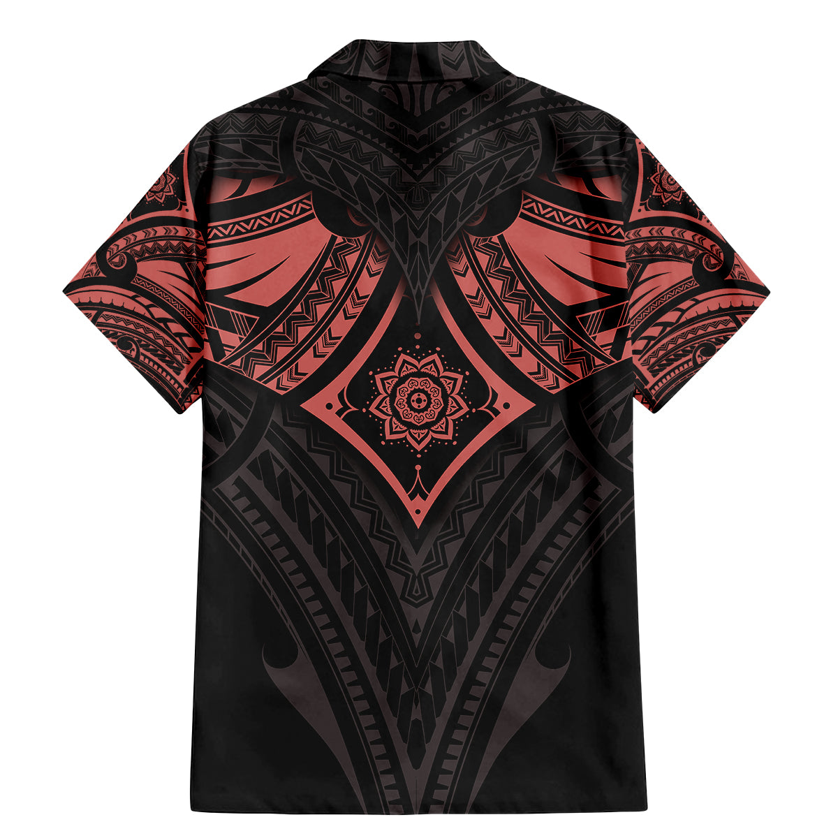 Feminine Polynesian Family Matching Mermaid Dress and Hawaiian Shirt Mandala Tattoo Style - Wonder Print Shop