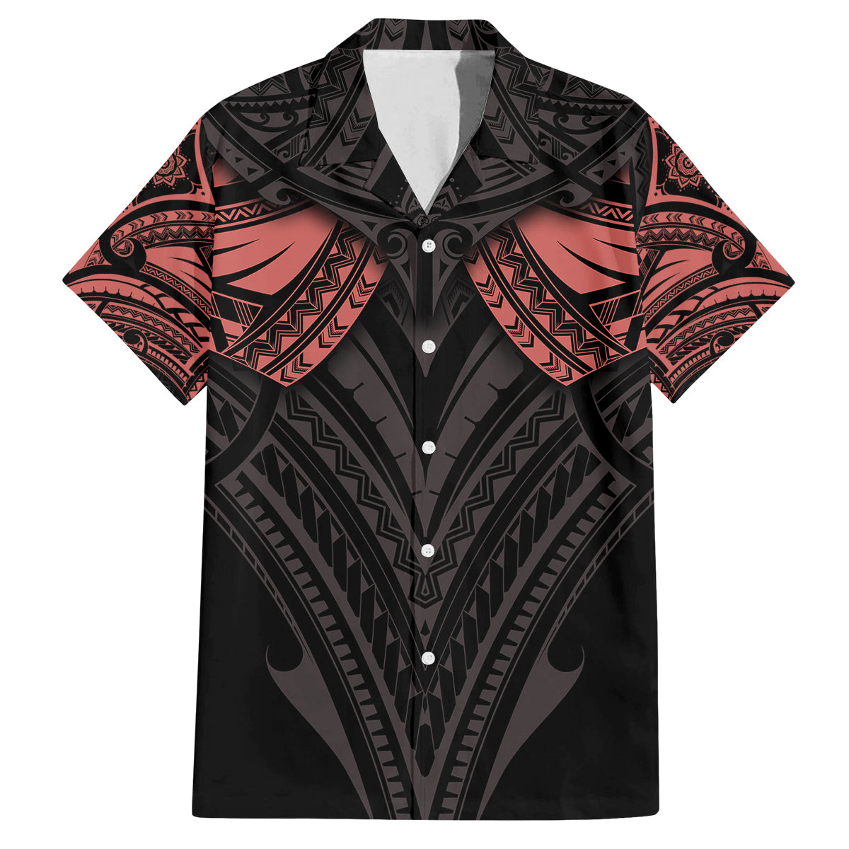 Feminine Polynesian Family Matching Off Shoulder Long Sleeve Dress and Hawaiian Shirt Mandala Tattoo Style - Wonder Print Shop