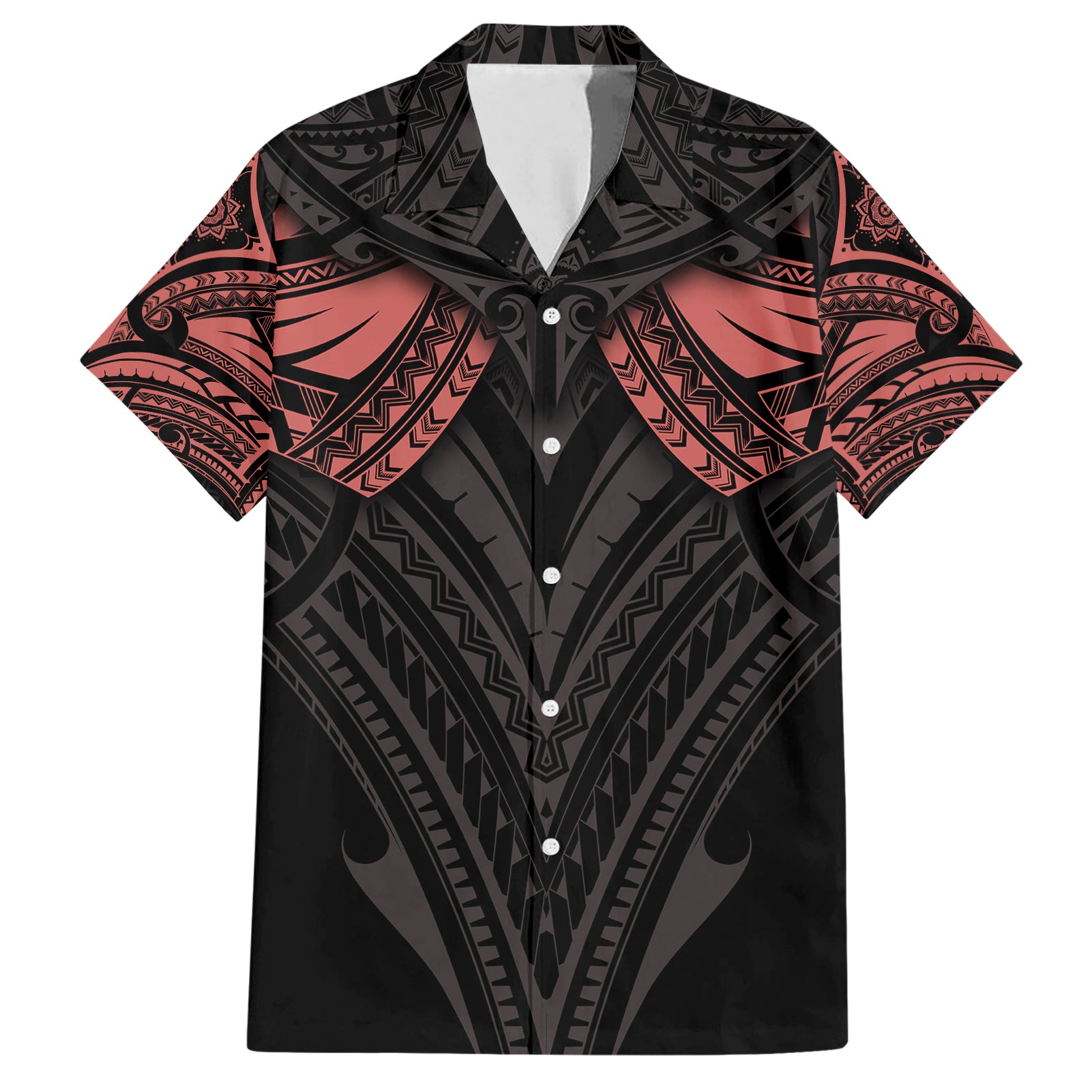 Feminine Polynesian Hawaiian Shirt Mandala Tattoo Style - Wonder Print Shop