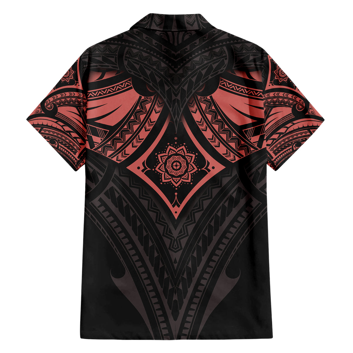 Feminine Polynesian Hawaiian Shirt Mandala Tattoo Style - Wonder Print Shop