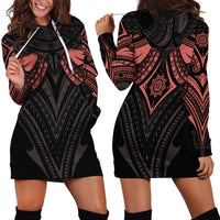 Feminine Polynesian Hoodie Dress Mandala Tattoo Style - Wonder Print Shop