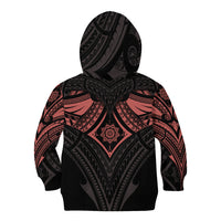Feminine Polynesian Kid Hoodie Mandala Tattoo Style - Wonder Print Shop