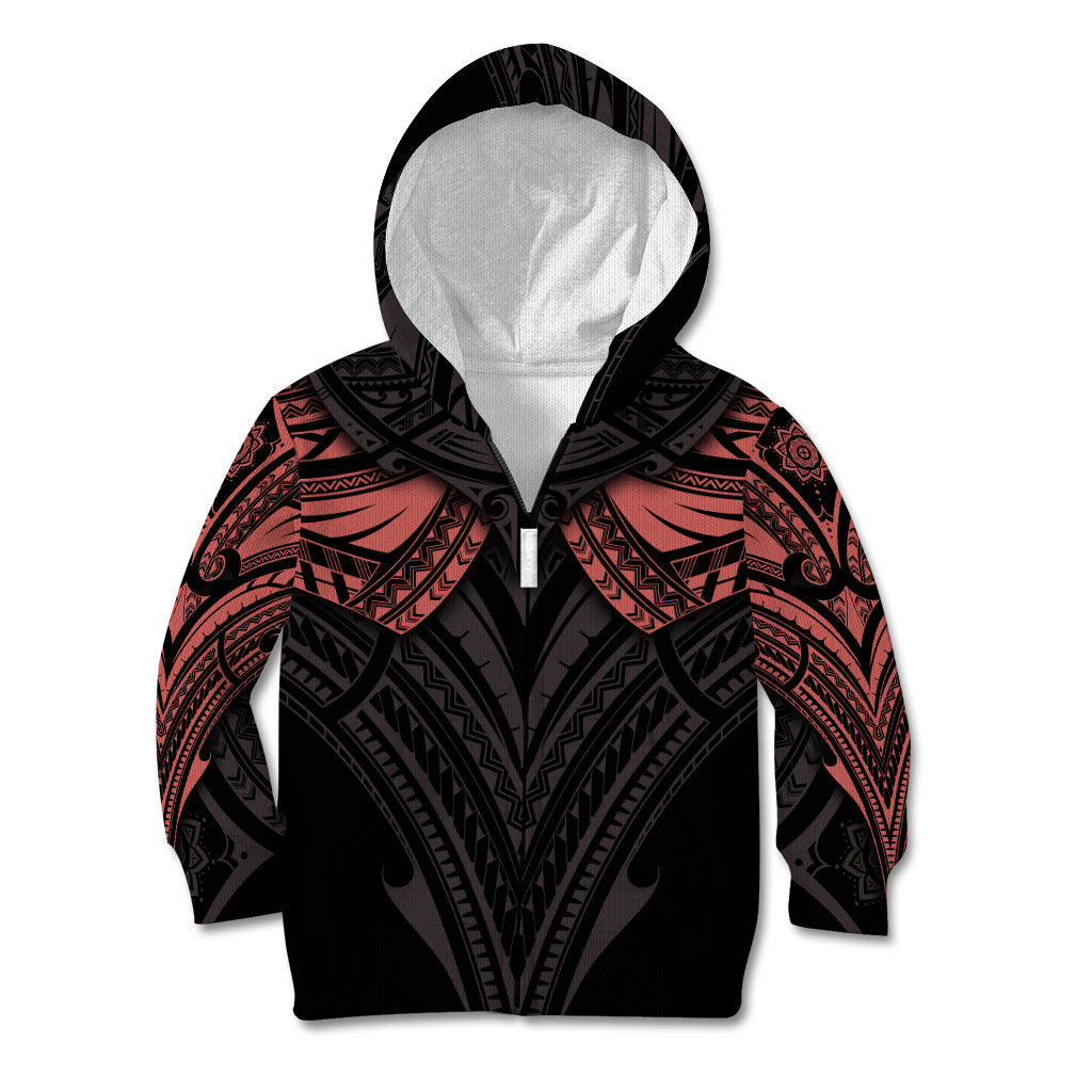 Feminine Polynesian Kid Hoodie Mandala Tattoo Style - Wonder Print Shop