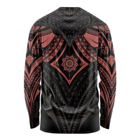 Feminine Polynesian Long Sleeve Shirt Mandala Tattoo Style - Wonder Print Shop