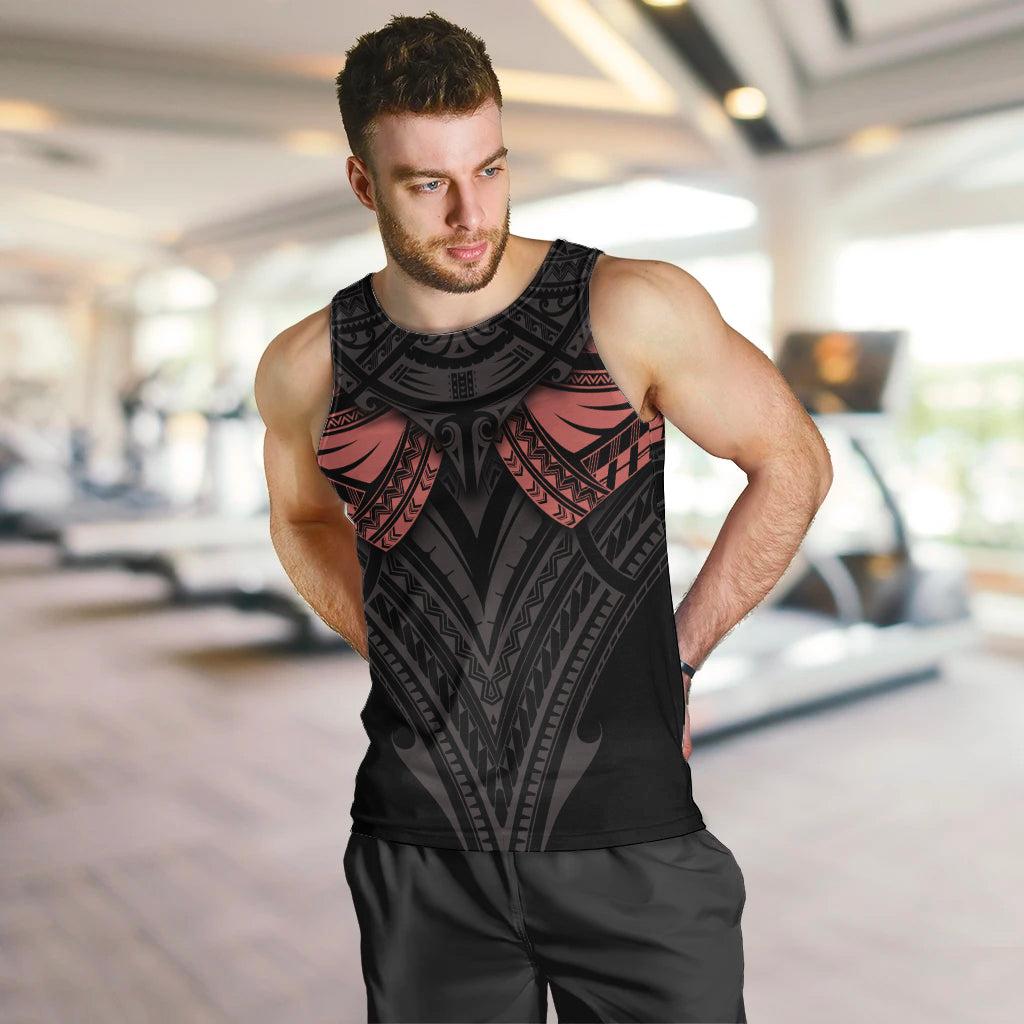 Feminine Polynesian Men Tank Top Mandala Tattoo Style - Wonder Print Shop