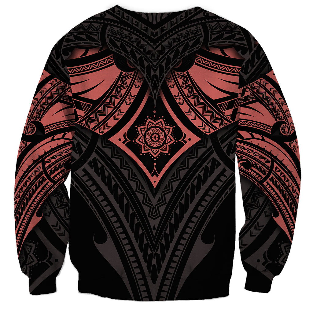 Feminine Polynesian Sweatshirt Mandala Tattoo Style - Wonder Print Shop