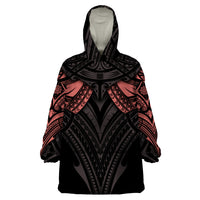 Feminine Polynesian Wearable Blanket Hoodie Mandala Tattoo Style - Wonder Print Shop