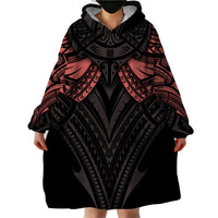 Feminine Polynesian Wearable Blanket Hoodie Mandala Tattoo Style - Wonder Print Shop