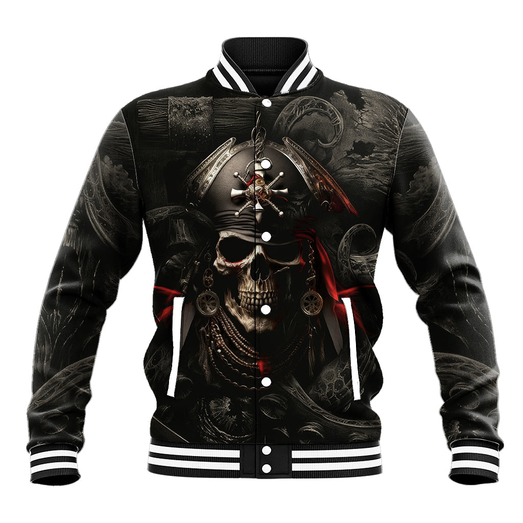 Work Like A Captain Play Like A Pirate Baseball Jacket - Wonder Print Shop