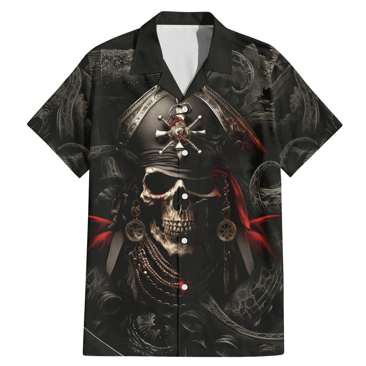 Work Like A Captain Play Like A Pirate Family Matching Mermaid Dress and Hawaiian Shirt - Wonder Print Shop