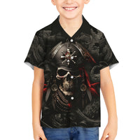 Work Like A Captain Play Like A Pirate Family Matching Puletasi Dress and Hawaiian Shirt - Wonder Print Shop