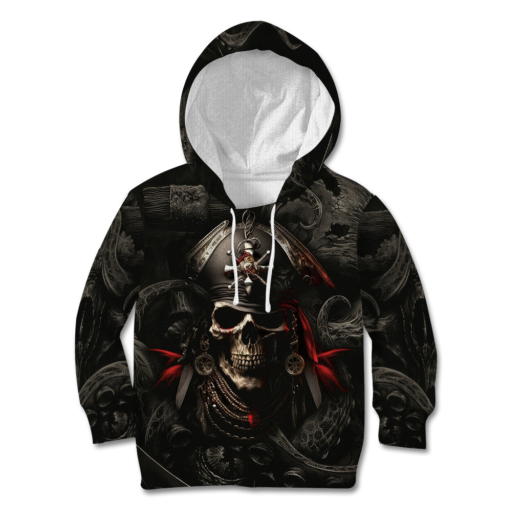 Work Like A Captain Play Like A Pirate Kid Hoodie - Wonder Print Shop
