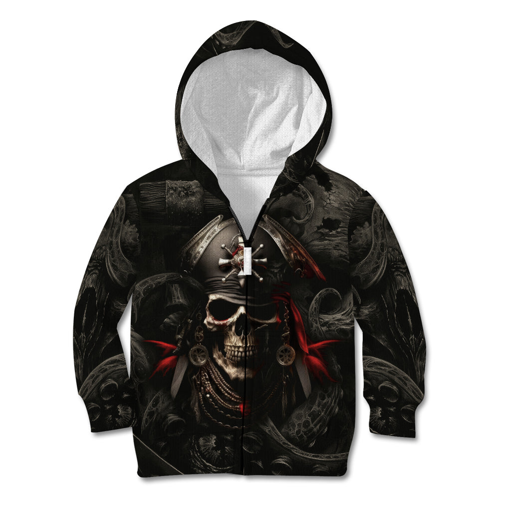 Work Like A Captain Play Like A Pirate Kid Hoodie - Wonder Print Shop