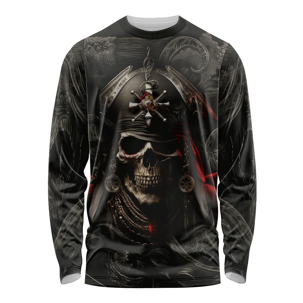 Work Like A Captain Play Like A Pirate Long Sleeve Shirt - Wonder Print Shop