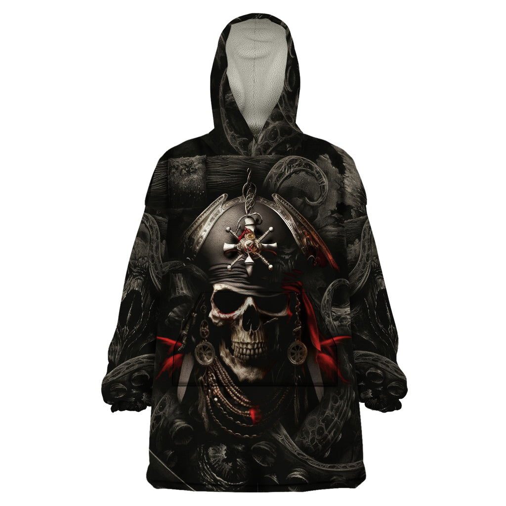 Work Like A Captain Play Like A Pirate Wearable Blanket Hoodie - Wonder Print Shop