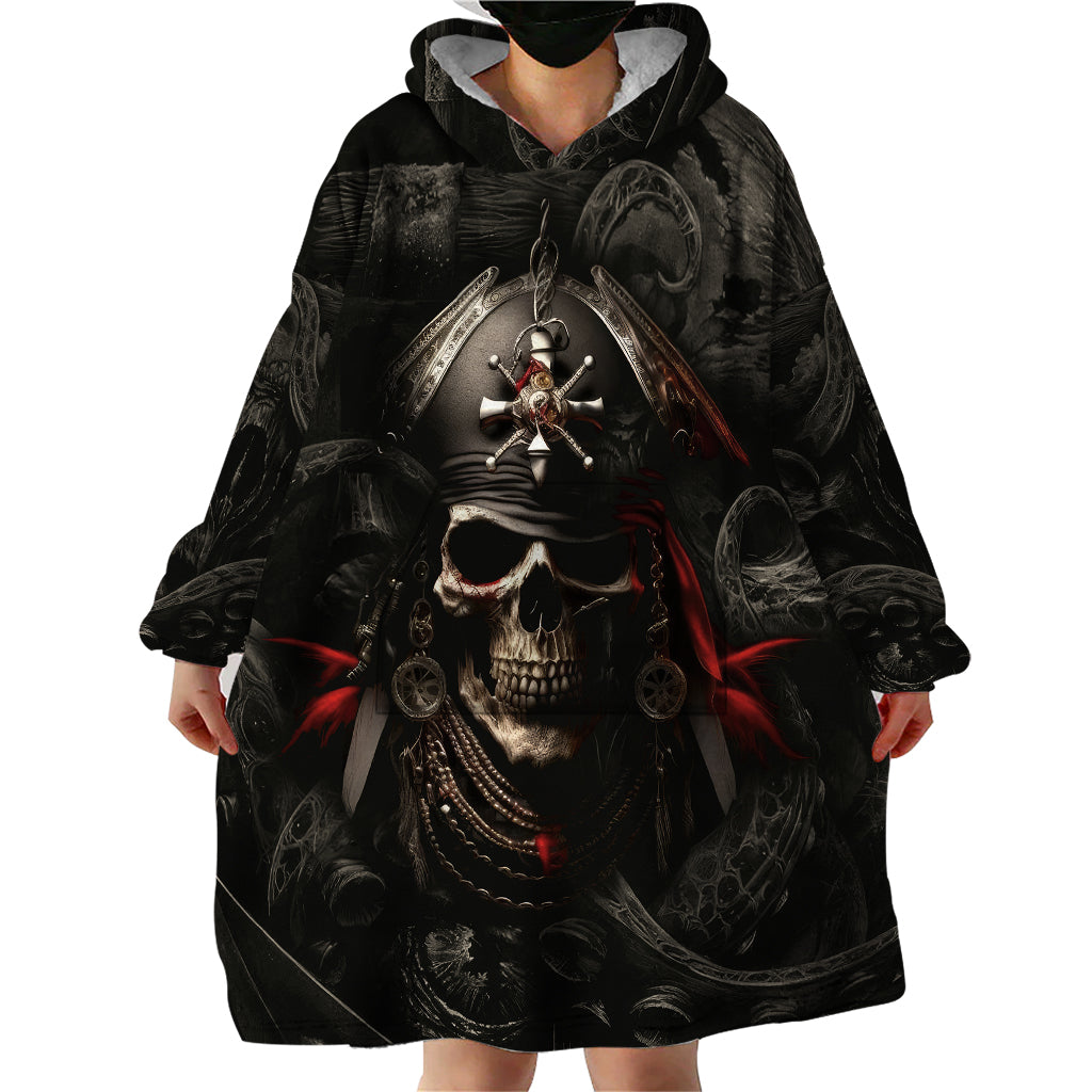 Work Like A Captain Play Like A Pirate Wearable Blanket Hoodie - Wonder Print Shop