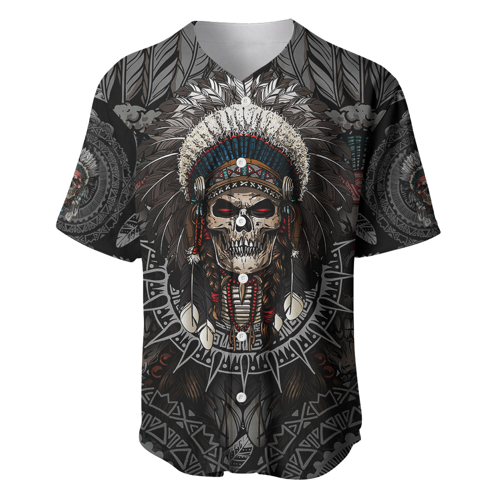 skull-native-american-warrior-baseball-jersey