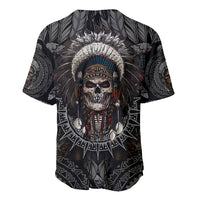 Skull Native American Warrior Baseball Jersey - Wonder Print Shop