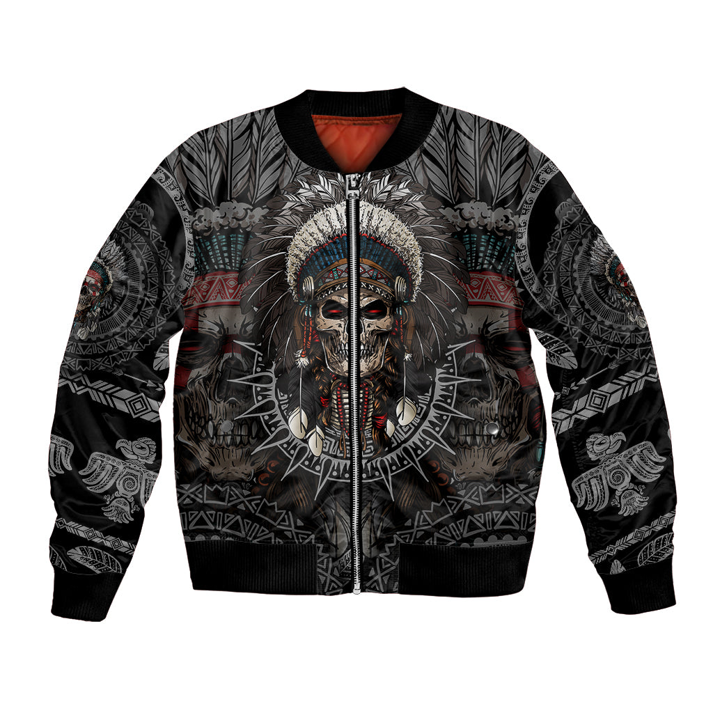 Skull Native American Warrior Bomber Jacket - Wonder Print Shop