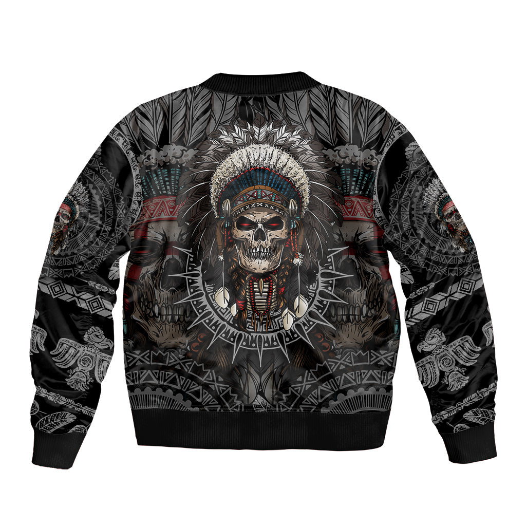 Skull Native American Warrior Bomber Jacket - Wonder Print Shop