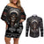 skull-native-american-warrior-couples-matching-off-shoulder-short-dress-and-long-sleeve-button-shirts
