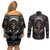 skull-native-american-warrior-couples-matching-off-shoulder-short-dress-and-long-sleeve-button-shirts