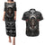 Skull Native American Warrior Couples Matching Puletasi Dress and Hawaiian Shirt - Wonder Print Shop