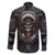 Skull Native American Warrior Family Matching Short Sleeve Bodycon Dress and Hawaiian Shirt - Wonder Print Shop