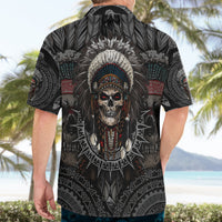 Skull Native American Warrior Hawaiian Shirt - Wonder Print Shop