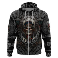 Skull Native American Warrior Hoodie - Wonder Print Shop