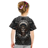 Skull Native American Warrior Kid T Shirt - Wonder Print Shop