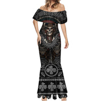 Skull Native American Warrior Mermaid Dress - Wonder Print Shop