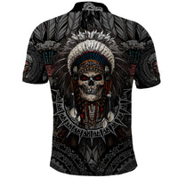 Skull Native American Warrior Polo Shirt - Wonder Print Shop
