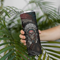 Skull Native American Warrior Skinny Tumbler - Wonder Print Shop