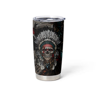 Skull Native American Warrior Tumbler Cup - Wonder Print Shop