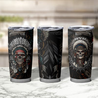 Skull Native American Warrior Tumbler Cup - Wonder Print Shop