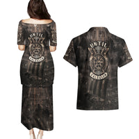 Until Valhalla Viking Couples Matching Puletasi Dress and Hawaiian Shirt - Wonder Print Shop