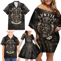 Until Valhalla Viking Family Matching Off Shoulder Short Dress and Hawaiian Shirt - Wonder Print Shop