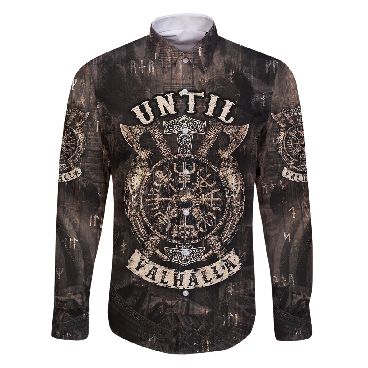 Until Valhalla Viking Family Matching Puletasi Dress and Hawaiian Shirt - Wonder Print Shop