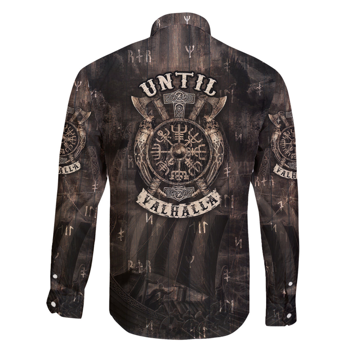 Until Valhalla Viking Family Matching Short Sleeve Bodycon Dress and Hawaiian Shirt - Wonder Print Shop