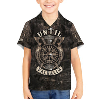 Until Valhalla Viking Family Matching Short Sleeve Bodycon Dress and Hawaiian Shirt - Wonder Print Shop