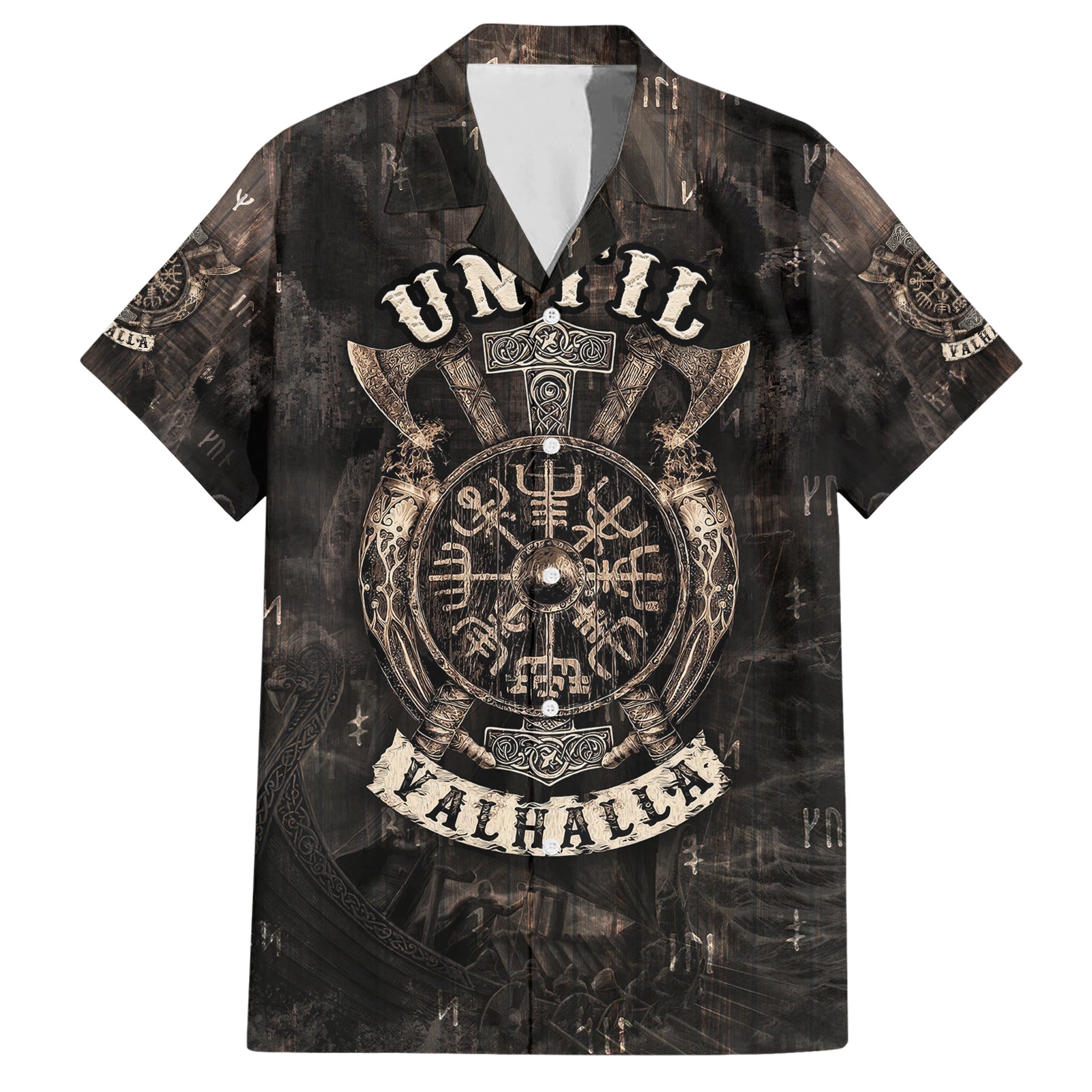 Until Valhalla Viking Hawaiian Shirt - Wonder Print Shop