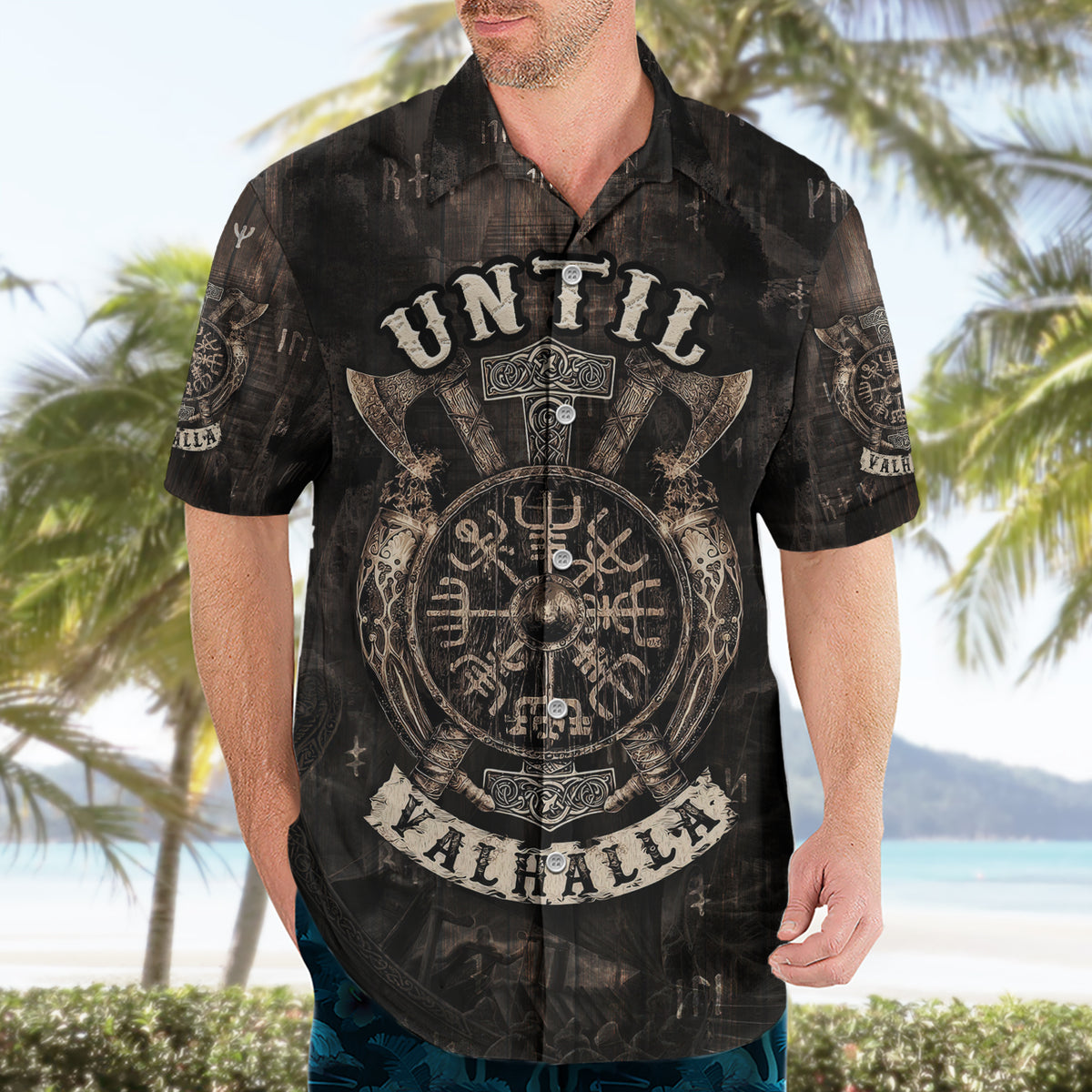 Until Valhalla Viking Hawaiian Shirt - Wonder Print Shop