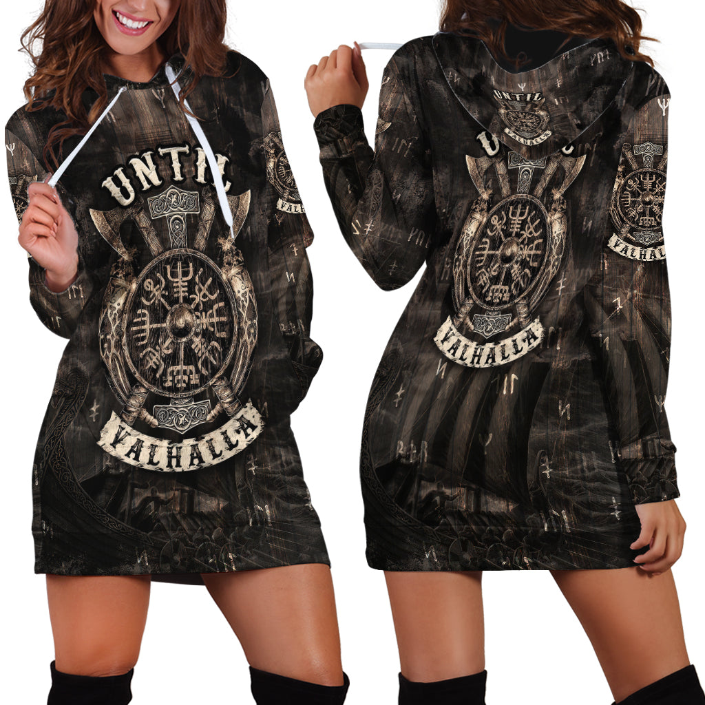Until Valhalla Viking Hoodie Dress - Wonder Print Shop