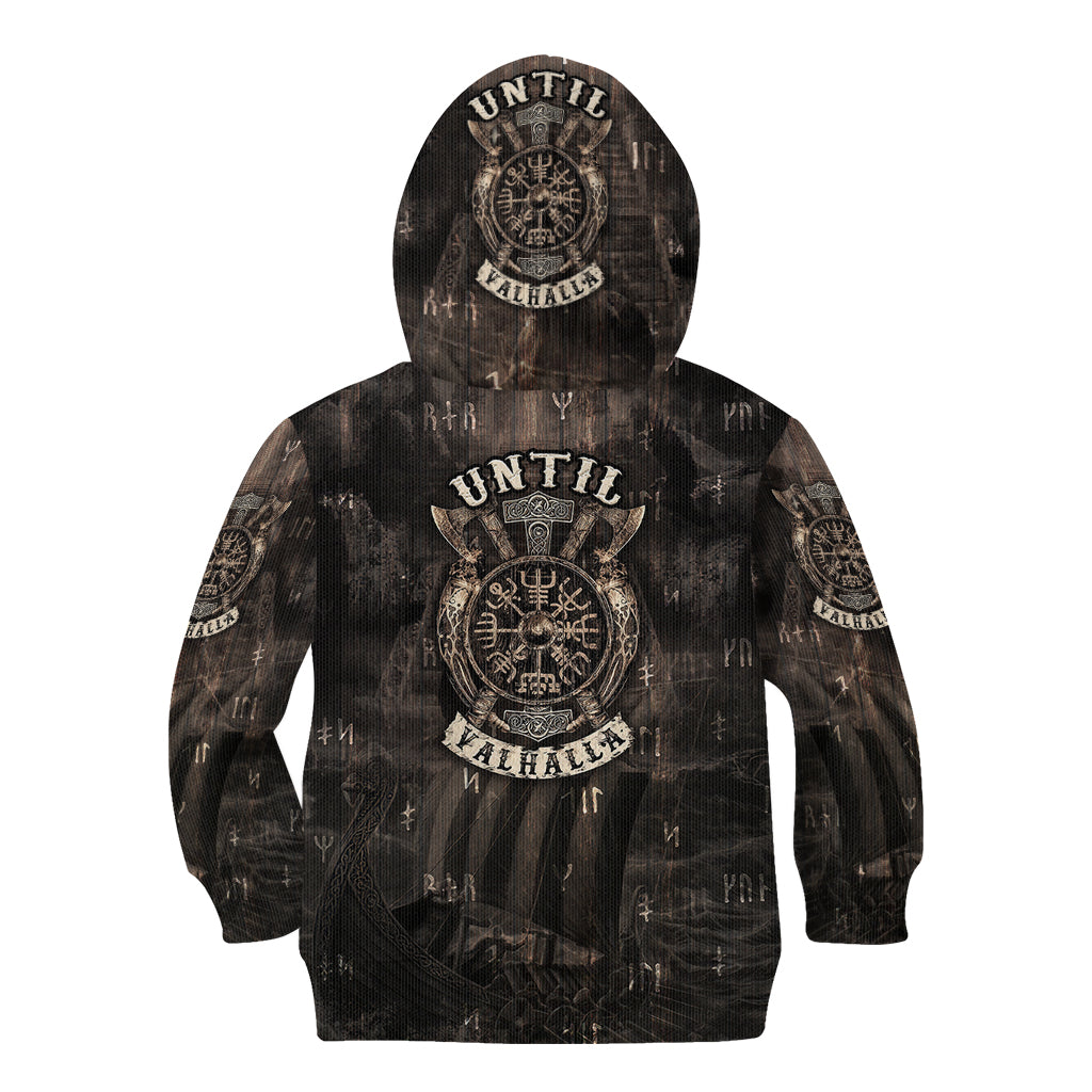 Until Valhalla Viking Kid Hoodie - Wonder Print Shop